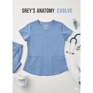 Grey’s Anatomy Evolve Stretch Scrubs Top Sz. M